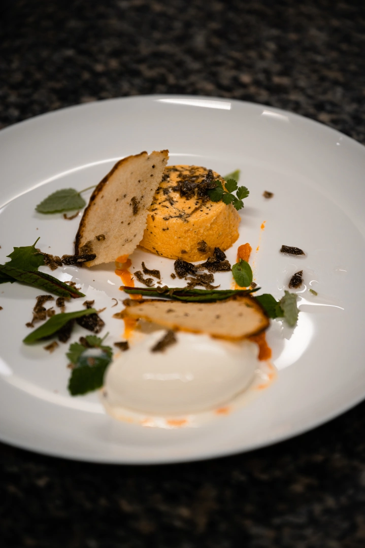 Un piatto della cucina stagionale della Locanda di Ca' Virginia